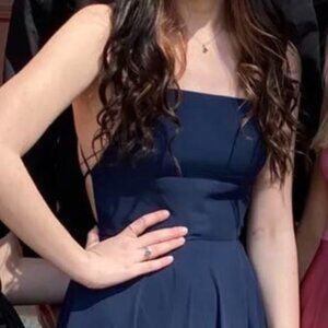 JJ's house dark backless prom  dress